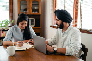 Couple and Computer